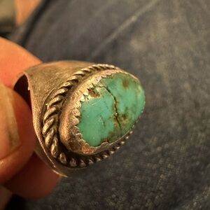 Turquoise Silver Men's Ring